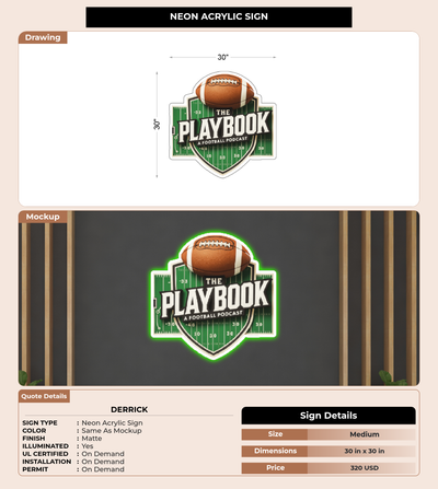 CUSTOM MOCKUP SIGN FOR Derrick