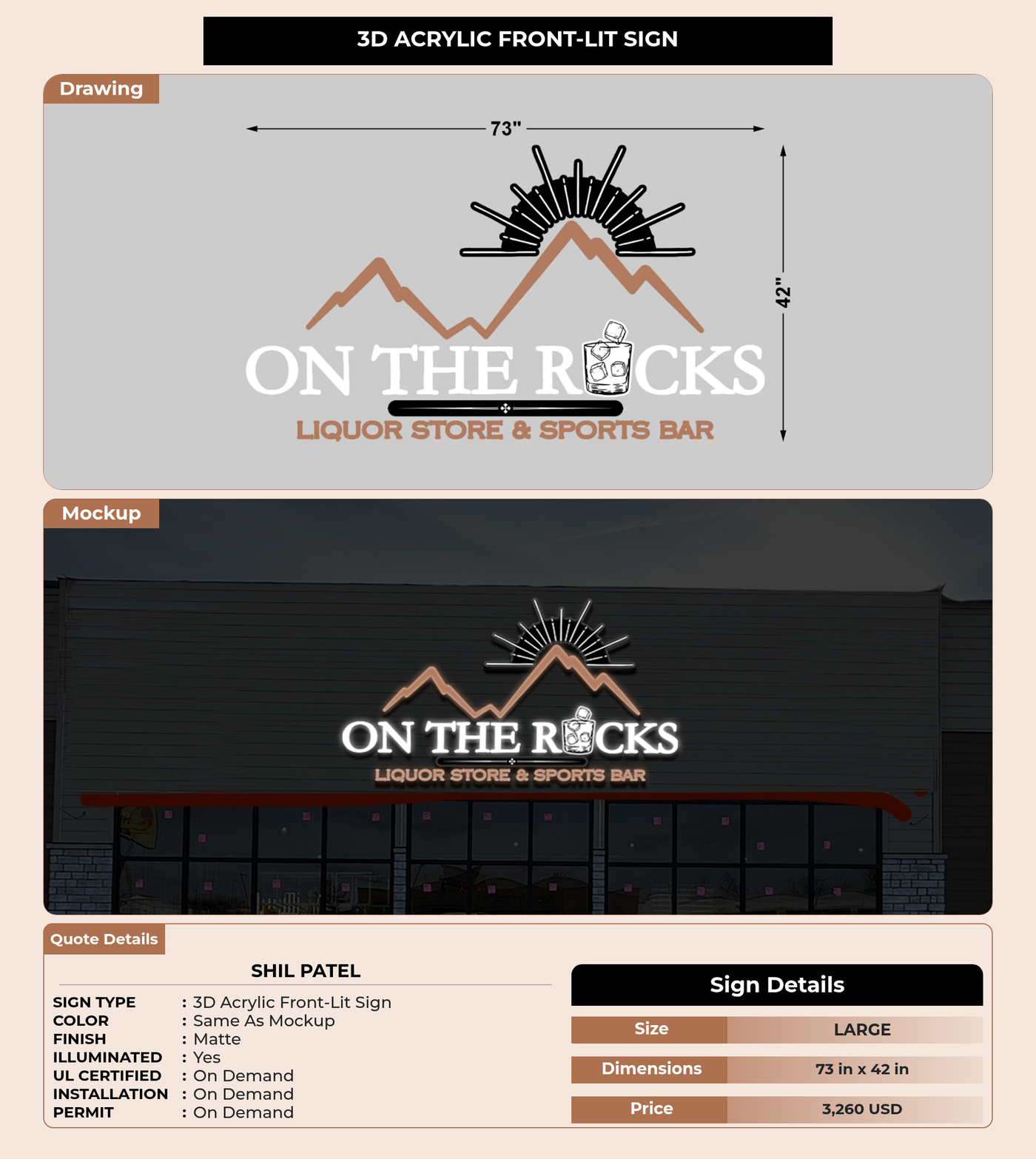 CUSTOM MOCKUP SIGN FOR Shil Patel