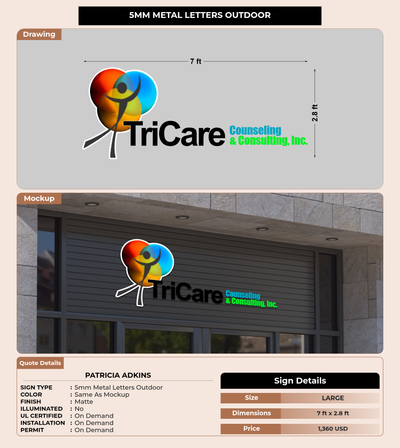 CUSTOM MOCKUP SIGN FOR PATRICIA ADKINS