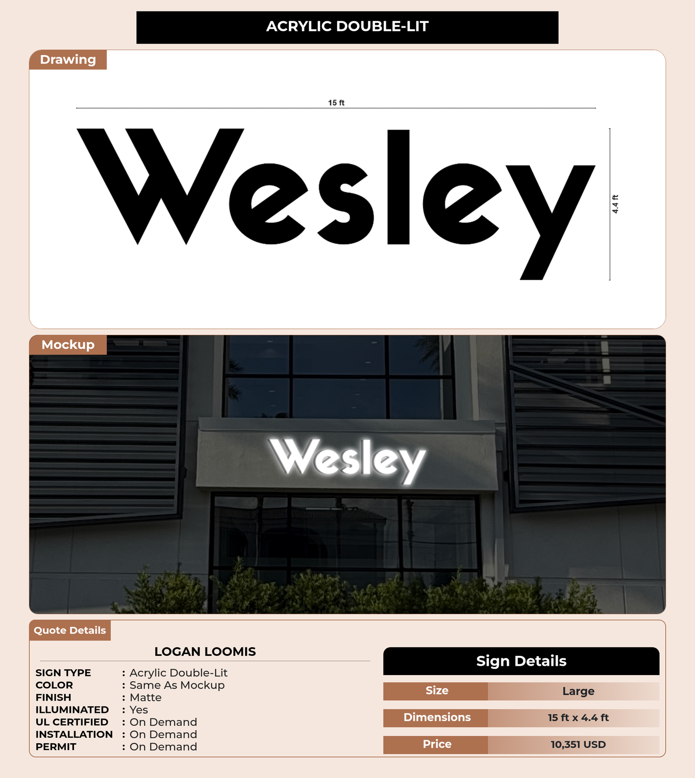 CUSTOM MOCKUP SIGN FOR Logan loomis