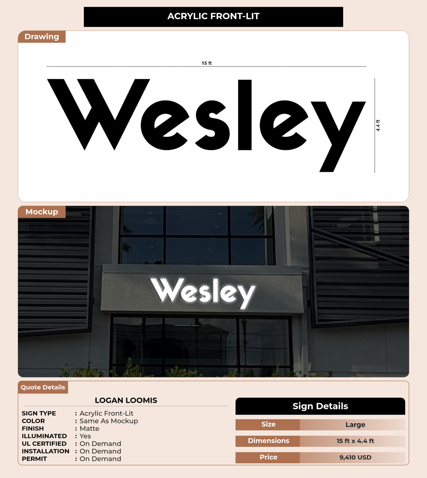 CUSTOM MOCKUP SIGN FOR Logan loomis