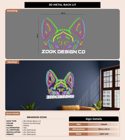 CUSTOM MOCKUP SIGN FOR Brandon zook
