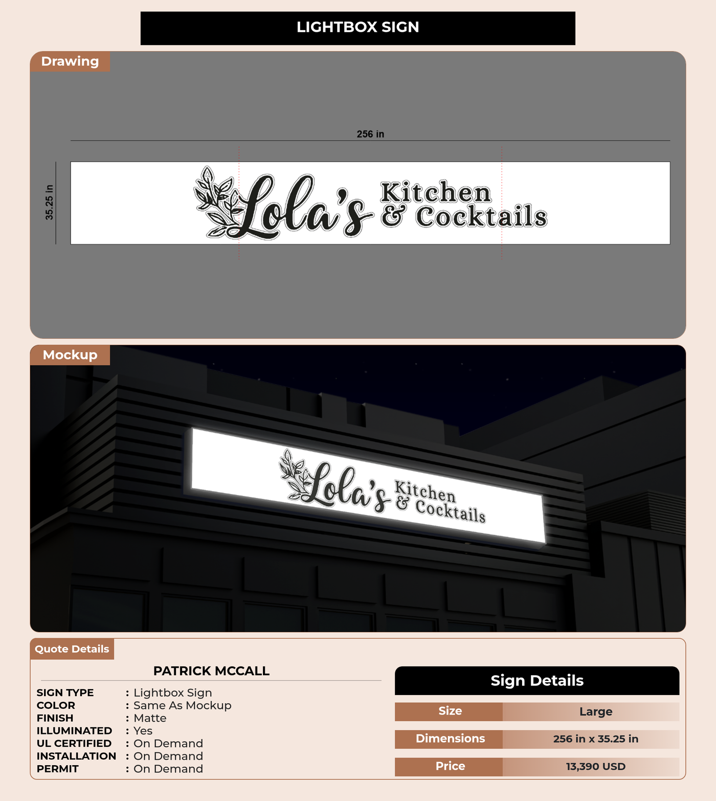 CUSTOM MOCKUP SIGN FOR Patrick McCall