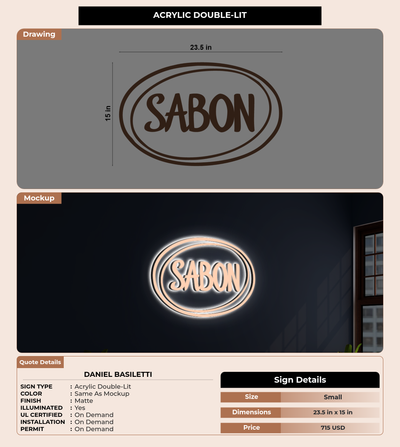 CUSTOM MOCKUP SIGN FOR Daniel Basiletti