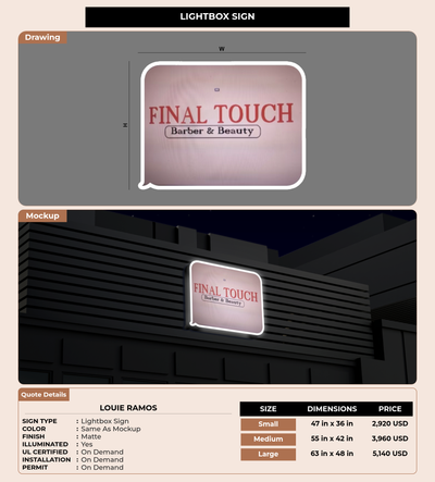 CUSTOM MOCKUP SIGN FOR Louie Ramos