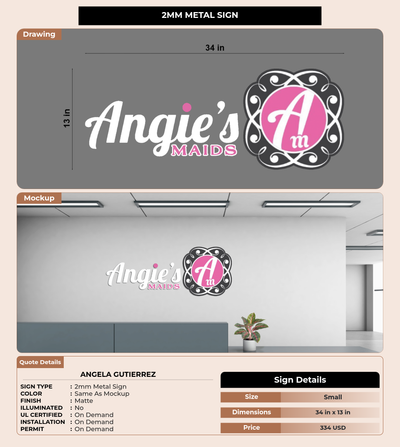 CUSTOM MOCKUP SIGN FOR Angela Gutierrez