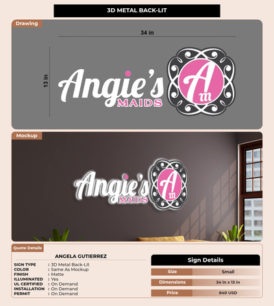 CUSTOM MOCKUP SIGN FOR Angela Gutierrez