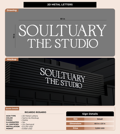 CUSTOM MOCKUP SIGN FOR Ricardo Rosario