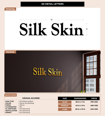 CUSTOM MOCKUP SIGN FOR Oriana Aguirre