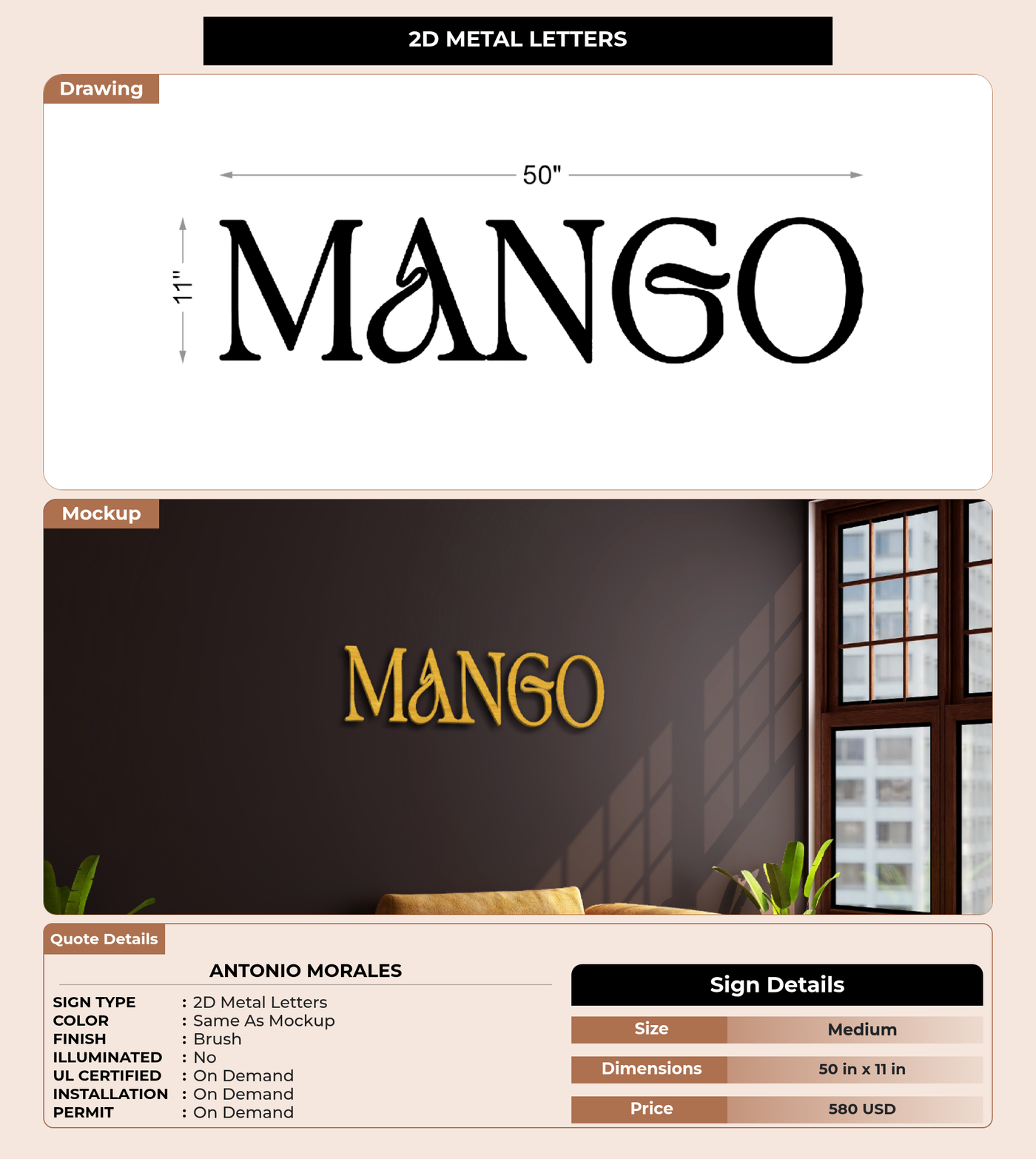 CUSTOM MOCKUP SIGN FOR antonio morales