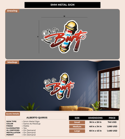 CUSTOM MOCKUP SIGN FOR Alberto Quiros