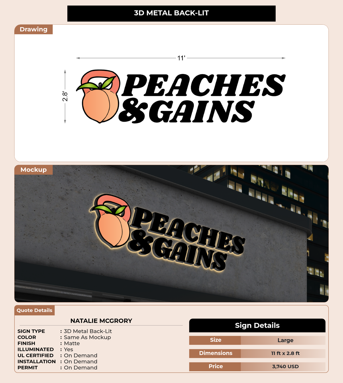 CUSTOM MOCKUP SIGN FOR Natalie McGrory