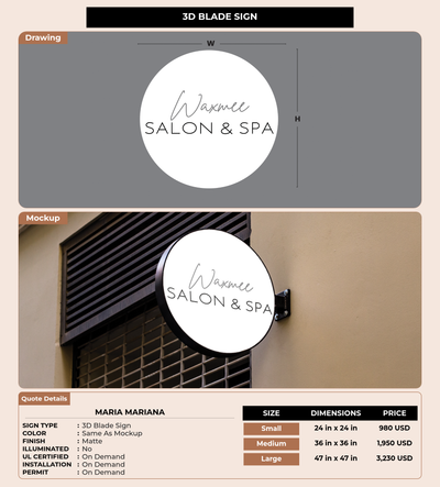 CUSTOM MOCKUP SIGN FOR Maria Mariana