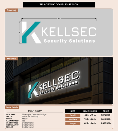 CUSTOM MOCKUP SIGN FOR Dean Kelly