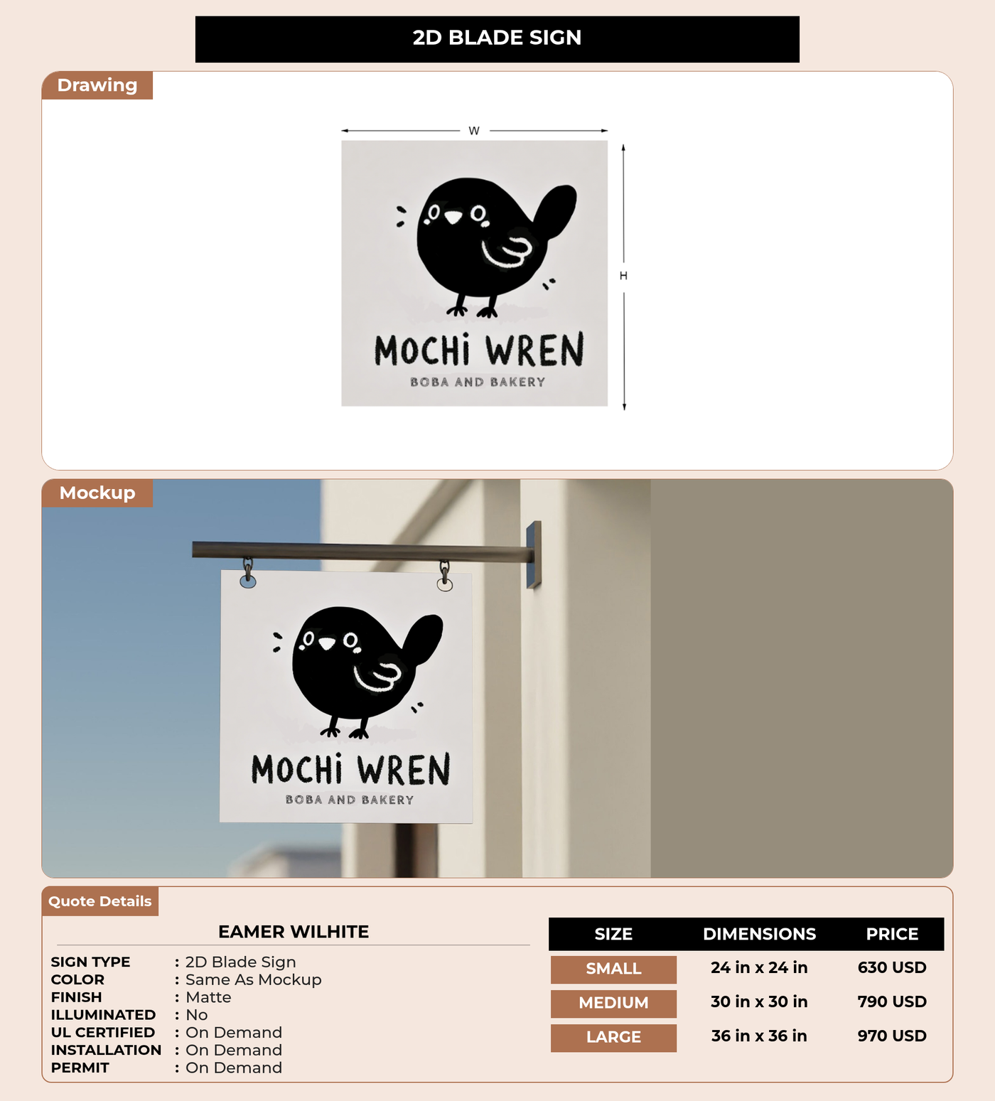CUSTOM MOCKUP SIGN FOR Eamer Wilhite