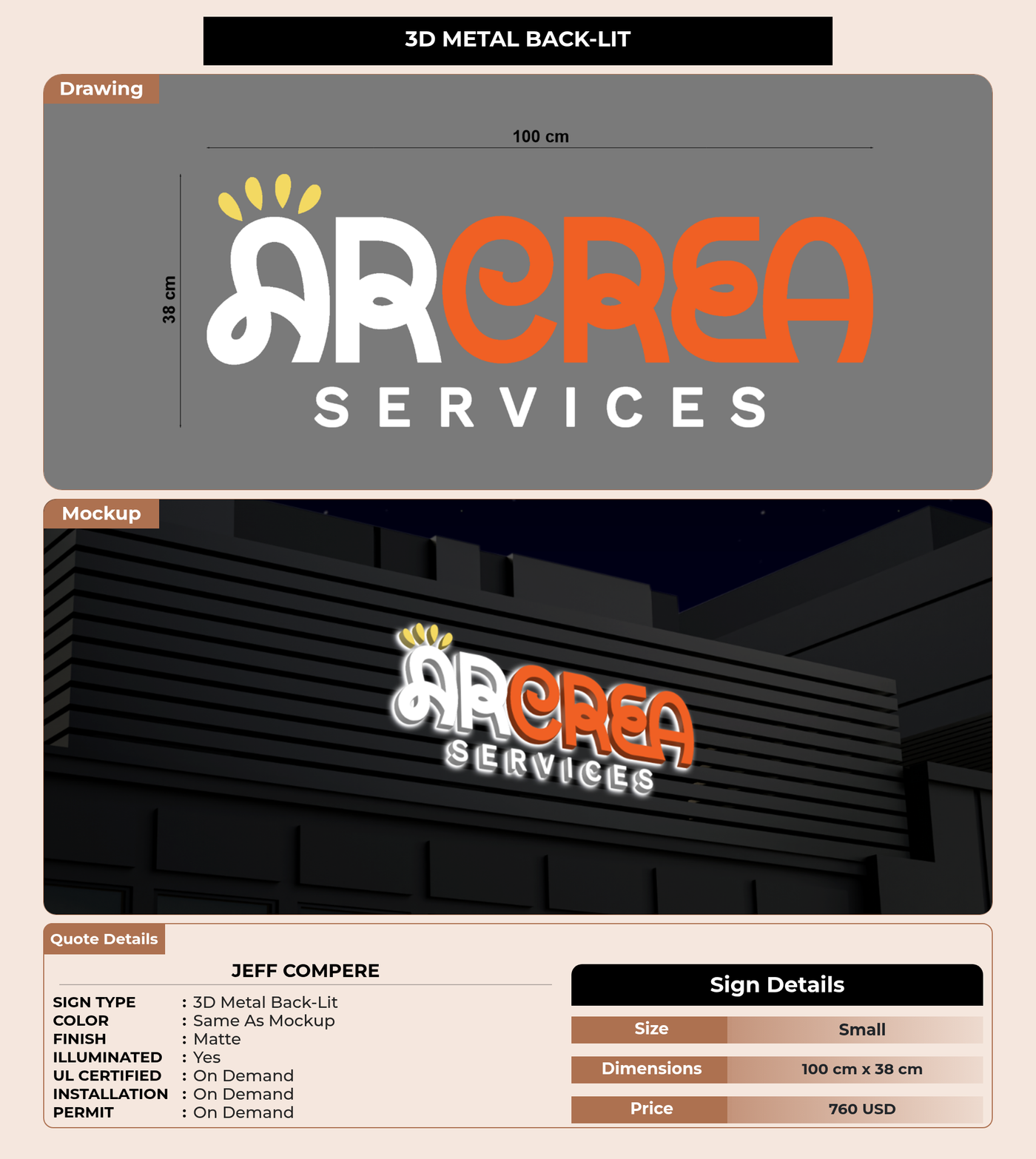CUSTOM MOCKUP SIGN FOR Jeff Compere