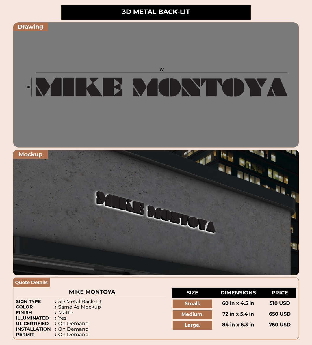 CUSTOM MOCKUP SIGN FOR Mike Montoya