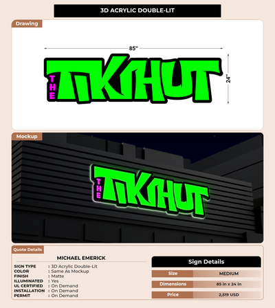 CUSTOM MOCKUP SIGN FOR Michael Emerick