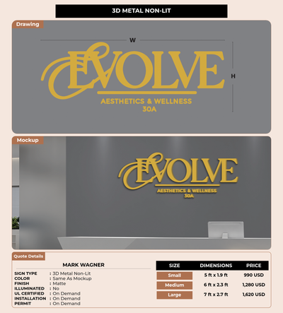 CUSTOM MOCKUP SIGN FOR Mark Wagner