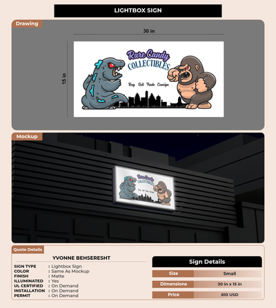 CUSTOM MOCKUP SIGN FOR Yvonne Behseresht
