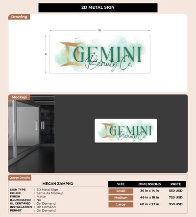 CUSTOM MOCKUP SIGN FOR Megan Zampko