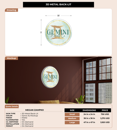 CUSTOM MOCKUP SIGN FOR Megan Zampko