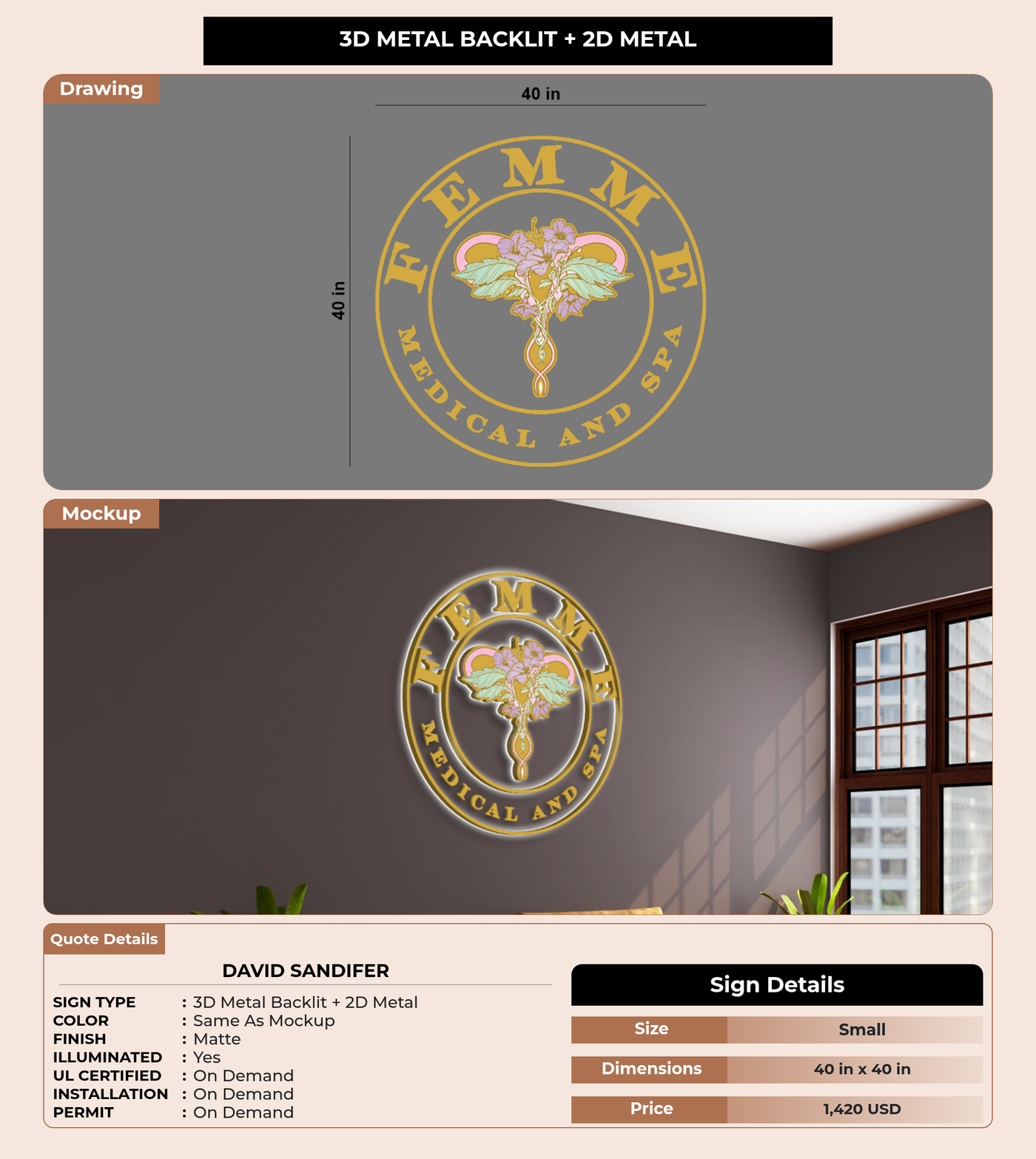 CUSTOM MOCKUP SIGN FOR David Sandifer