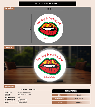 CUSTOM MOCKUP SIGN FOR Ericka Lassair