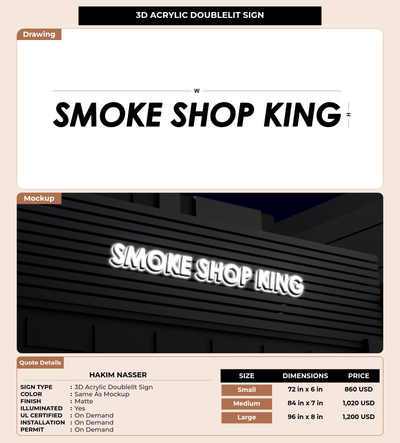 CUSTOM MOCKUP SIGN FOR Hakim nasser