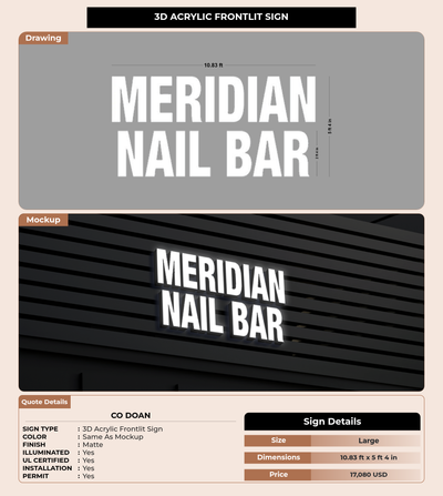 CUSTOM MOCKUP SIGN FOR Co Doan
