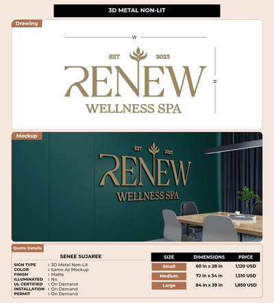 CUSTOM MOCKUP SIGN FOR Senee Sujaree