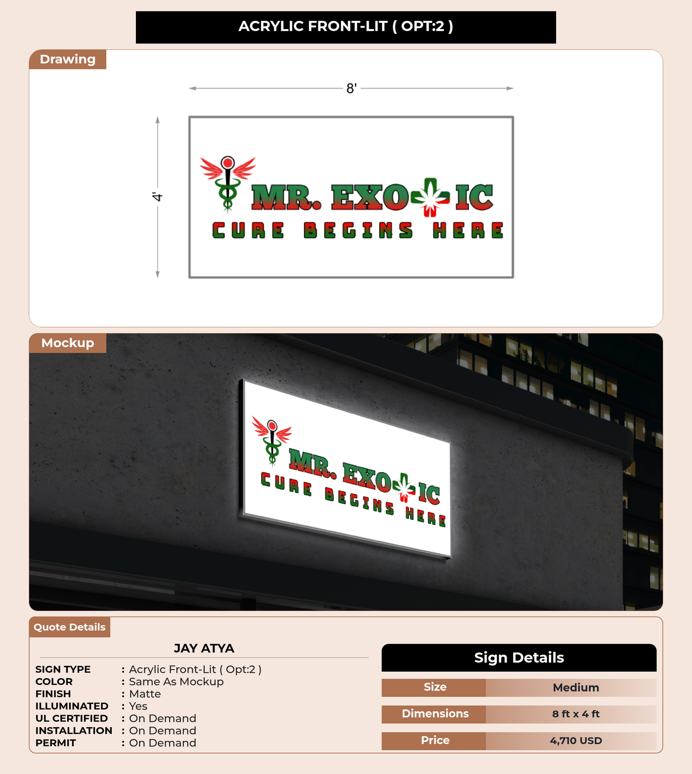 CUSTOM MOCKUP SIGN FOR Jay Atya