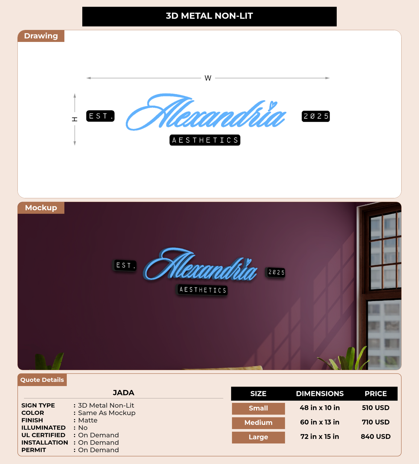 CUSTOM MOCKUP SIGN FOR Jada