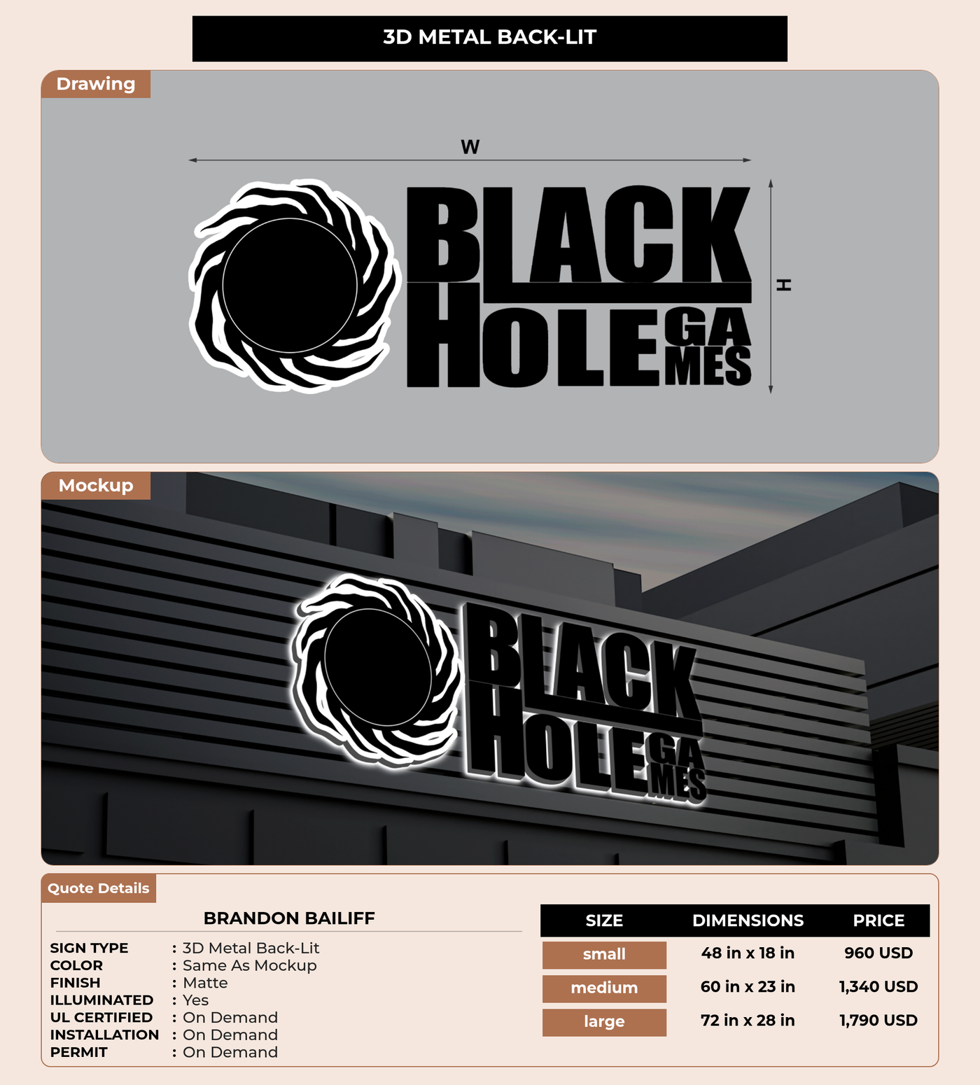 CUSTOM MOCKUP SIGN FOR Brandon Bailiff