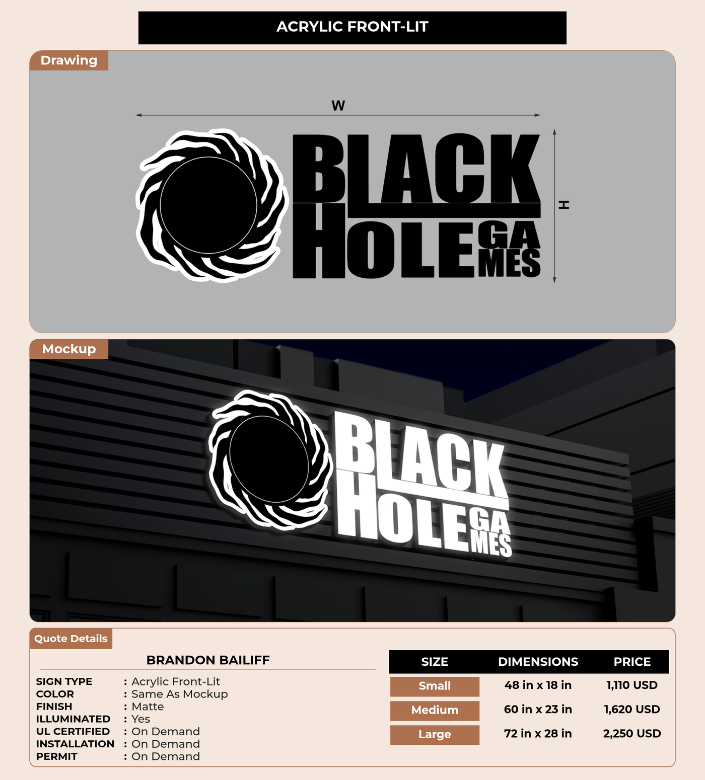 CUSTOM MOCKUP SIGN FOR Brandon Bailiff