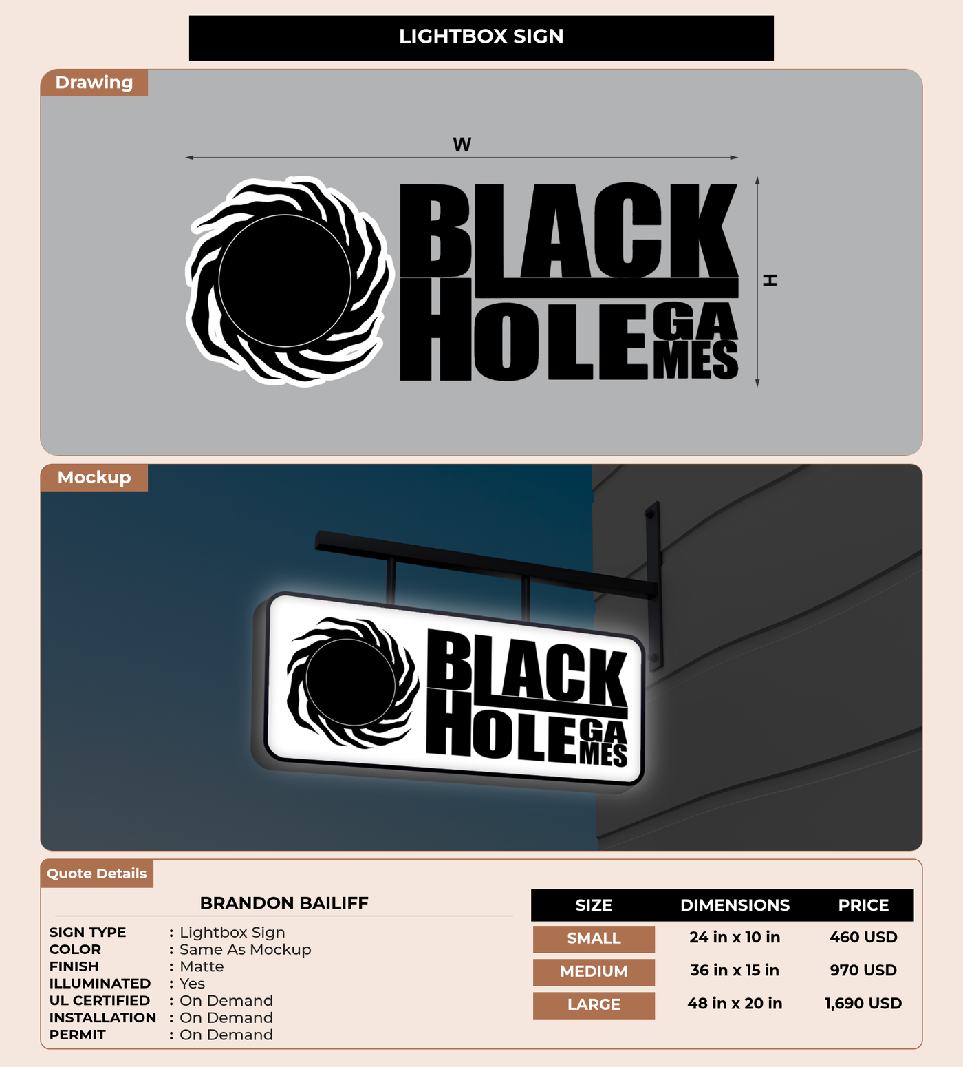 CUSTOM MOCKUP SIGN FOR Brandon Bailiff