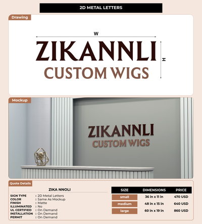 CUSTOM MOCKUP SIGN FOR Zika Nnoli