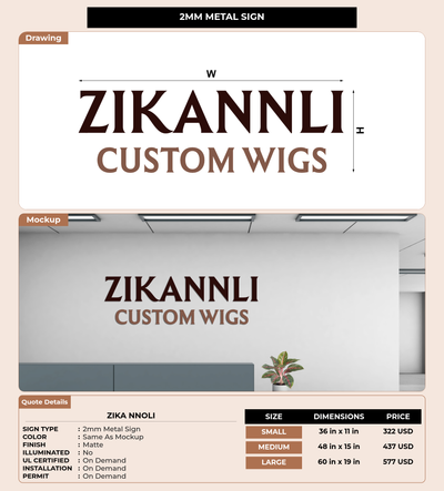 CUSTOM MOCKUP SIGN FOR Zika Nnoli