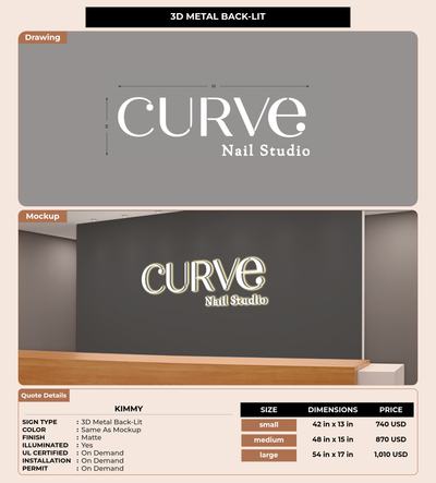 CUSTOM MOCKUP SIGN FOR Kimmy