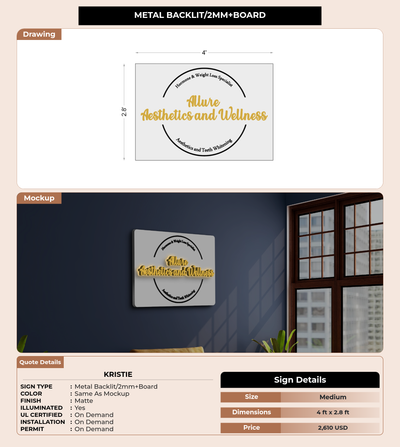 CUSTOM MOCKUP SIGN FOR Kristie