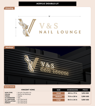 CUSTOM MOCKUP SIGN FOR Vincent vong