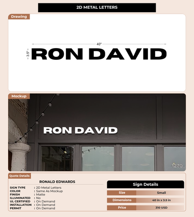 CUSTOM MOCKUP SIGN FOR Ronald Edwards