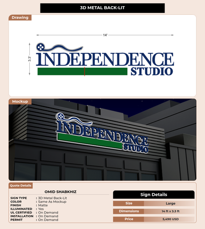 CUSTOM MOCKUP SIGN FOR Omid Shabkhiz