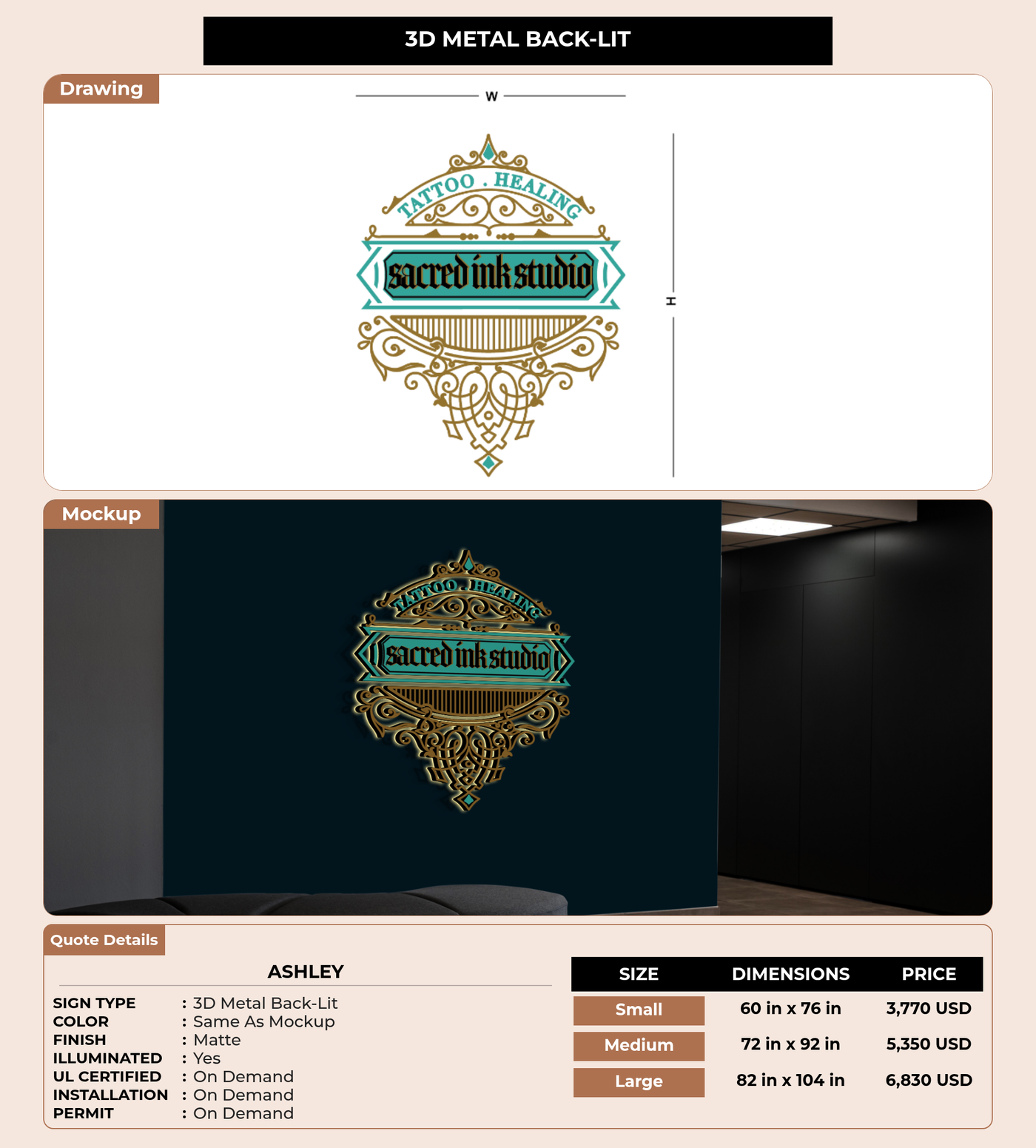 CUSTOM MOCKUP SIGN FOR Ashley