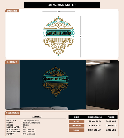 CUSTOM MOCKUP SIGN FOR Ashley