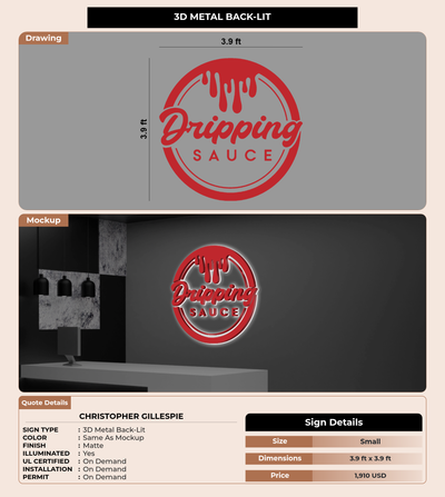 CUSTOM MOCKUP SIGN FOR Christopher Gillespie