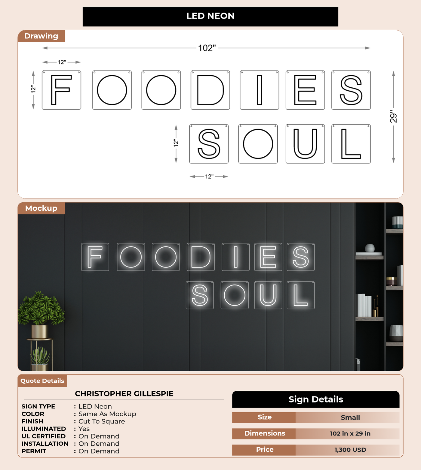 CUSTOM MOCKUP SIGN FOR Christopher Gillespie