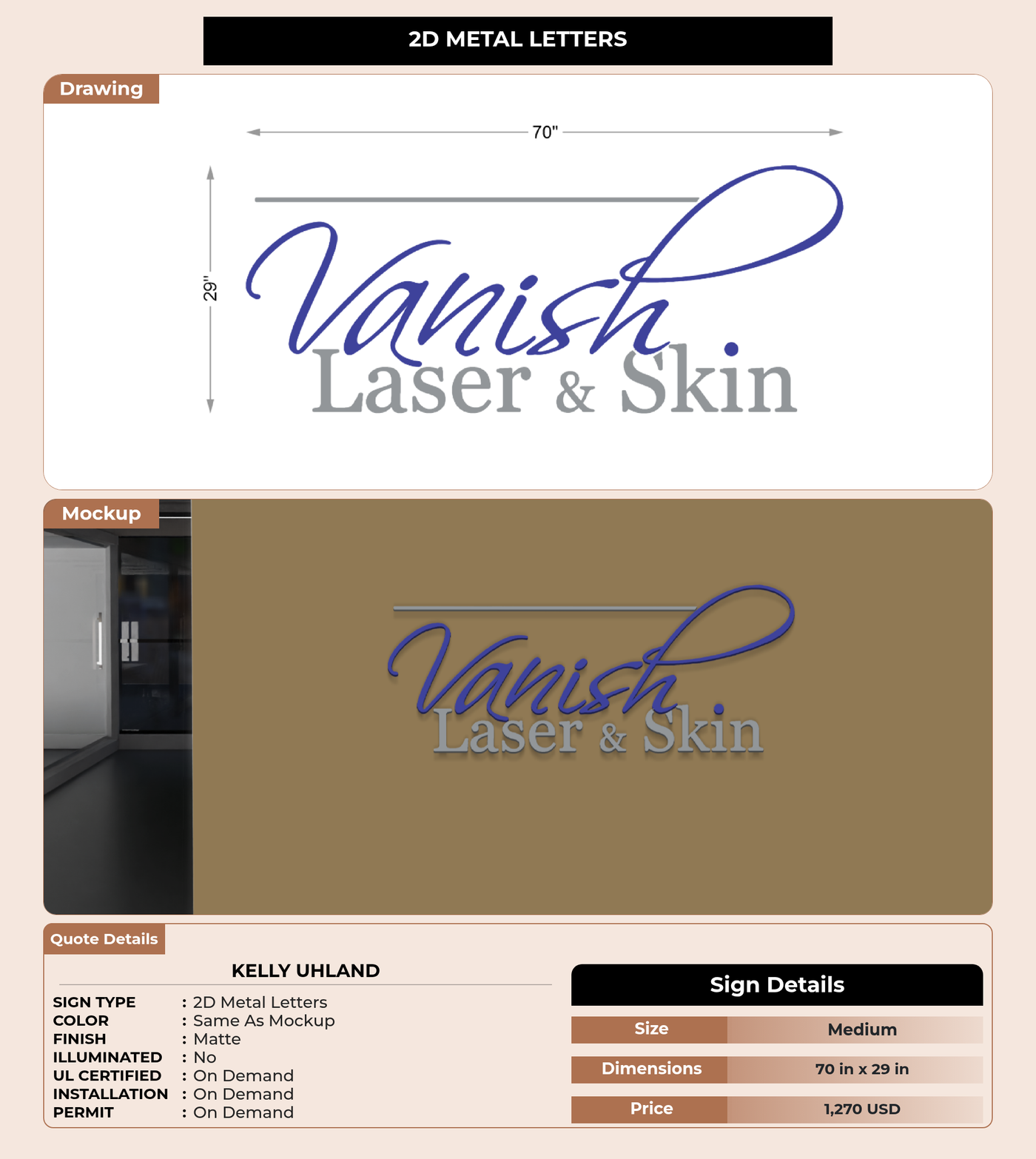 CUSTOM MOCKUP SIGN FOR Kelly Uhland