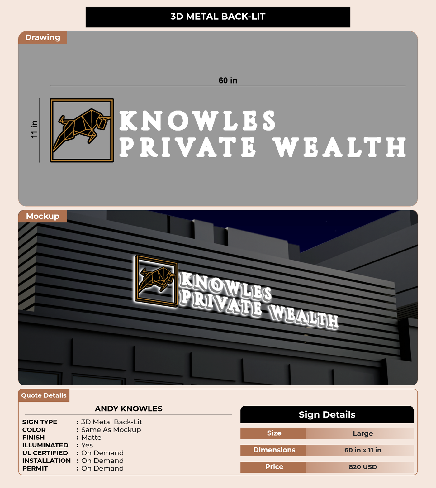 CUSTOM MOCKUP SIGN FOR Andy Knowles