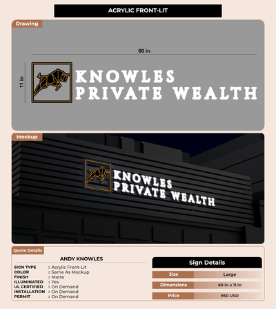 CUSTOM MOCKUP SIGN FOR Andy Knowles